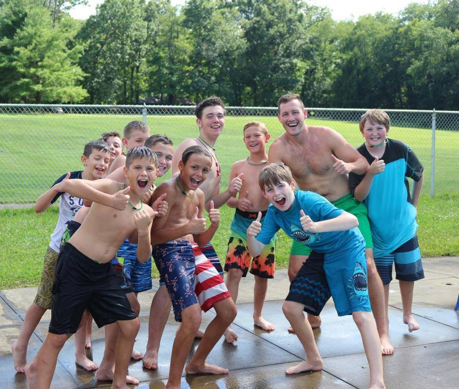 kids swimming at camp