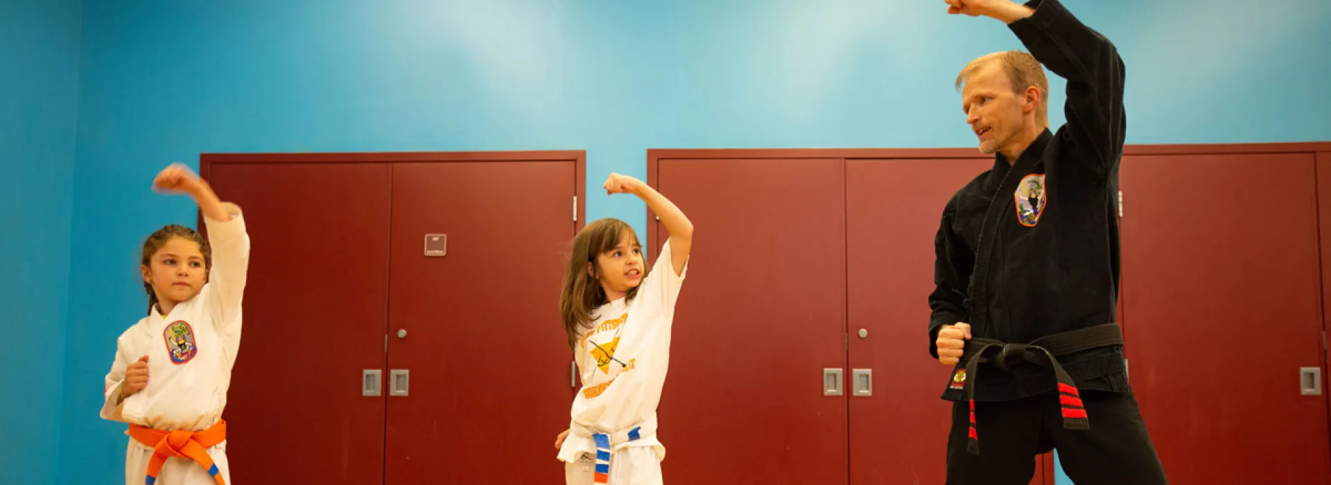 kids learning karate at the YMCA Pittsburgh